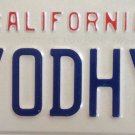 California vanity A YOD HYA license plate