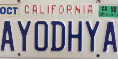 California vanity A YOD HYA license plate