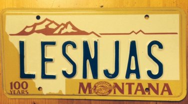 Vanity LES & JAS license plate Leslie Lester Jason Jasna Lesley Jasmine Jasper