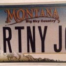 MONTANA vanity BRITANY JO license plate