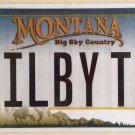 Montana vanity KILL BY TR Truck license Plate Speed Sports Muscle Car Ford GM