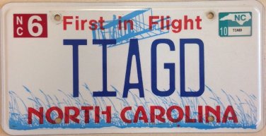 North Carolina vanity TI A TIA GOD license plate Religion Christ Jesus Godfrey