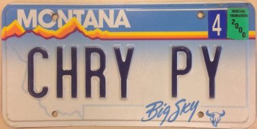Montana vanity CHERRY PIE license plate Fruit Cake Dessert Sweet Sugar Food Meal