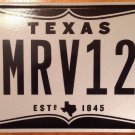 Texas ESTIMATED 1845 vanity MARVEL 12 Comics license plate Superhero Blue Blade