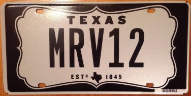 Texas ESTIMATED 1845 vanity MARVEL 12 Comics license plate Superhero Blue Blade