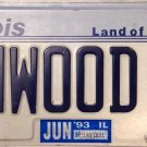 ILLINOIS vanity WilliaM WOOD license plate Walter Willy Wallace Wallid