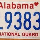 National Guard license plate military veteran Air Army Navy patriot vet USMC USN
