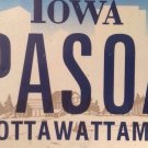 Iowa vanity EL PASO AN license plate