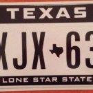 Texas Lone Star State license plate Map Star CJX 63