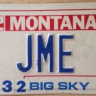 Montana vanity JME Jimmy Jaime license plate Jim James