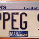 Illinois vanity SPPEG 93 license plate pegadaian pegow Djakarta