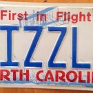 NORTH CArolina vanity SIZZLE license plate