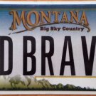 Montana vanity BAD BRAVO License Plate