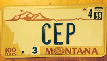 MT vanity CEP license plate Continuing Education Program Courier Express Parcel