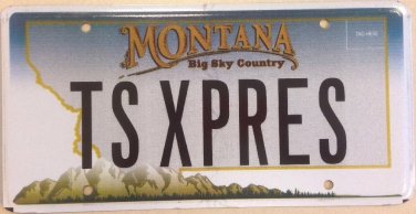 Montana vanity TS EXPRESS license plate Mail Logistics Trucking Freight Letter