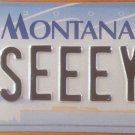 MT vanity SEE YA YOU license Plate GOOD BYE Farewell Later Speed Bye Hasta Vista