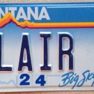 MONTANA vanity BLAIR L license plate