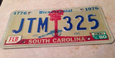 American Revolution Bicentennial Revolutionary War license plate History JTM 325