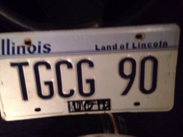 Illinois vanity TG CG 90 license plate