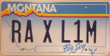 Montana vanity RA X LIM license plate