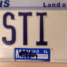 ILLINOIS vanity MISTI Misty 1973 license plate