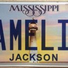 Mississippi vanity CAMELIA license plate Kamelia Camille