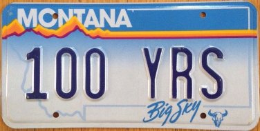 Vanity 100 YEARS CENTURY license plate TIME History Ancestor Modern Times Past