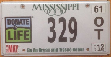 Organ Donor license plate 329 heart Transplant Surgeon Doctor Donation Tissue OD