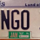 Illinois vanity MONGO license plate