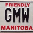 Manitoba vanity GMW license Plate