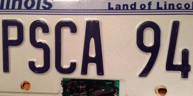 IL vanity PSCA license plate