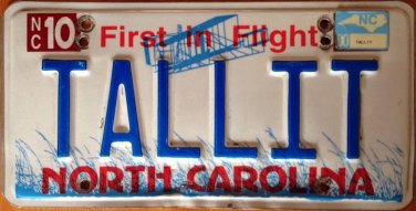North Carolina vanity TALL ITalian license plate Monica Bellucci Actor Actress