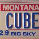 Montana vanity BE CUBED license plate Ice Cube Cold Maths Game Sex Water Drink