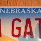 Nebraska vanity LA GATA Stray Cat license plate Spanish Language TV Animal Pet