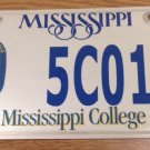 Mississippi College license plate Clinton Choctaws University Veritas Et Virtus