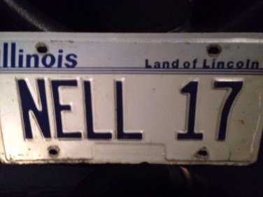 Vanity NELL Cornell University 2017 license plate Eleanor Elizabeth Ellen Helen