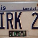 Illinois vanity SIRK 21 license plate Douglas Sierck German Actor