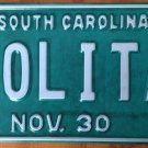 South Carolina vanity LOLITA license Plate Lola film Stanley Kubrick movie