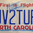 North Carolina vanity LOVE TO TURN license Plate Dance Driving Car