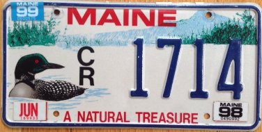 WILDLIFE LOON license plate wild animal Bird Environment Conserve Nature Diver Acadia National Park