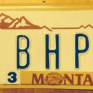 Montana Centennial vanity BHP BE HP Hewlett Packard license plate Ben Brian Boris Barbara