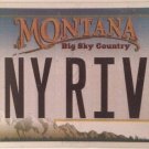 Montana vanity ANY RIVER license plate Nature Movie Brad Pitt Fishing Wild Boat
