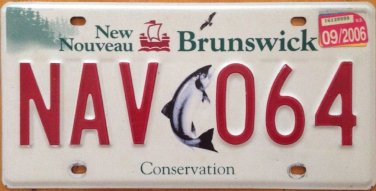 Salmon Conservation license Plate Fish Park wildlife wild animal Fishing NAV 064