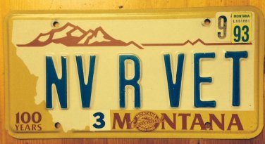 MT Centennial vanity ENVY OUR VET license plate Corvette Chevy Stingray Military