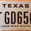 Texas Big Lone Star State Grey optional graphics license plate TX special USA