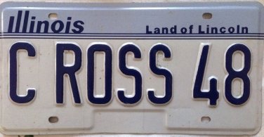 Illinois vanity See ROSS 1948 license plate Cross Rosse Rossell Rosston Rossiter