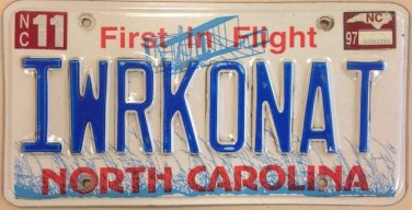 Vanity WORK ON AT license plate Atomic Anti Terrorism Air Traffic Army Aviation