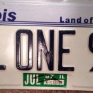 Illinois vanity SLow ONE Speed Limit 97 license plate Speed Fast Classic Car IL
