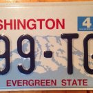Washington Triple Digit 9 license plate   repeating number 999 TGG