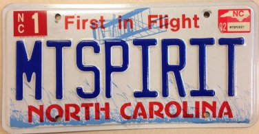 NC vanity MOUNTAIN SPIRIT license plate Apache Indian Native American Tribal